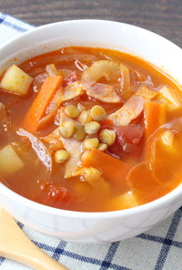 レンズ豆のトマトスープ（トマト給食）