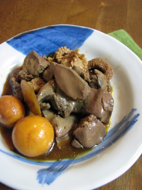 鶏肝の甘辛煮