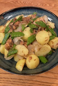 春野菜とサバ缶の炒め物