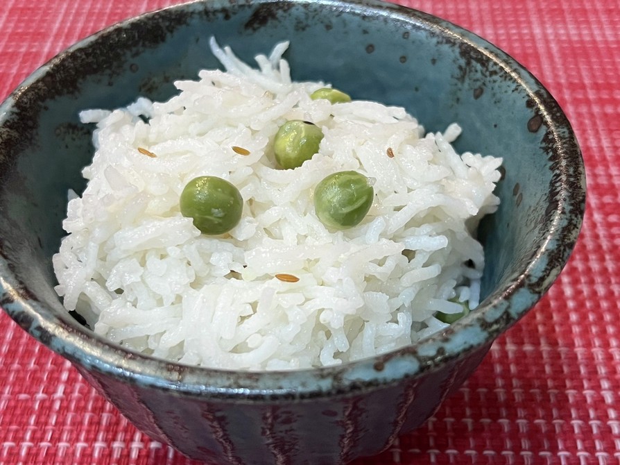 バスマティ米で豆ご飯の画像