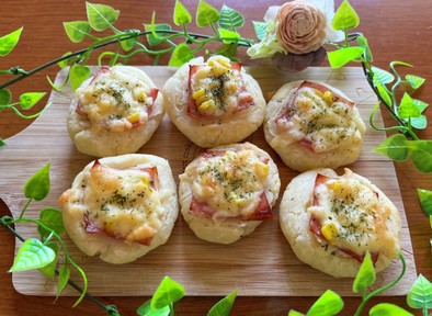 ベーコンコーンマヨチーズの米粉豆腐パン♪の写真