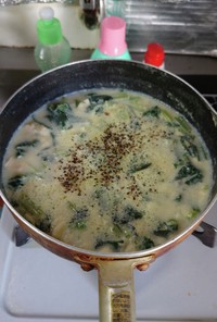 ヨウサマの減塩ANA風朝食小松菜スープ