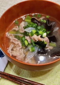 【貧血予防】牛肉ときくらげのスープ