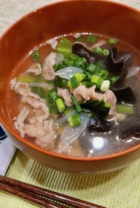 【貧血予防】牛肉ときくらげのスープ