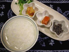 はなびし草のお粥と腐乳