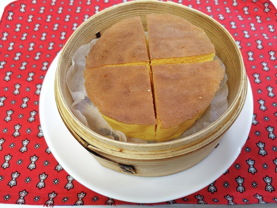 蒸籠蒸し☆台湾カステラ風ホットケーキの画像