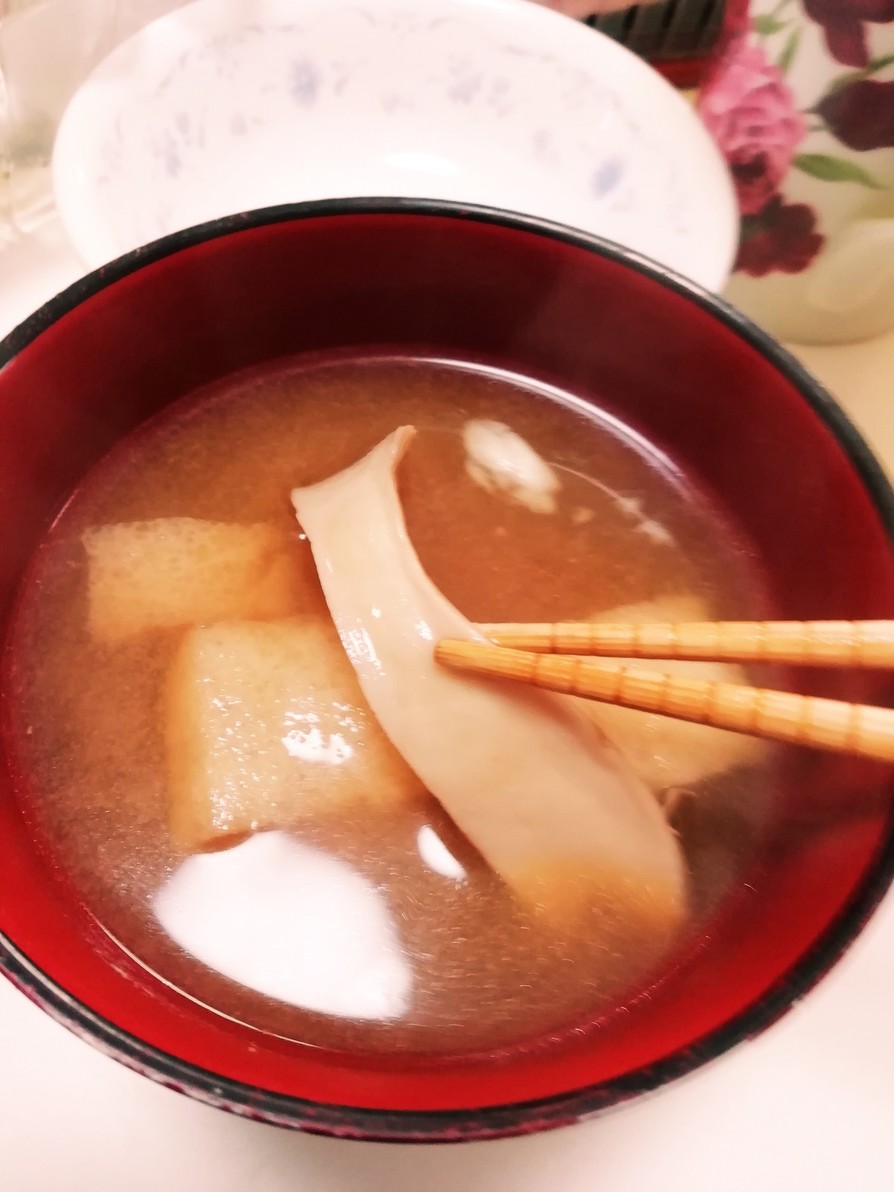 食感楽しい☆干しエリンギの味噌汁の画像