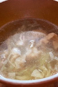 豚こまとキャベツの塩スープ