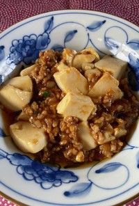 玉ねぎの芽や茎を使った麻婆豆腐（中辛）