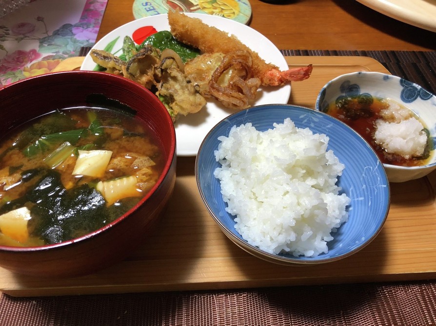 天ぷら、お味噌汁♪の画像