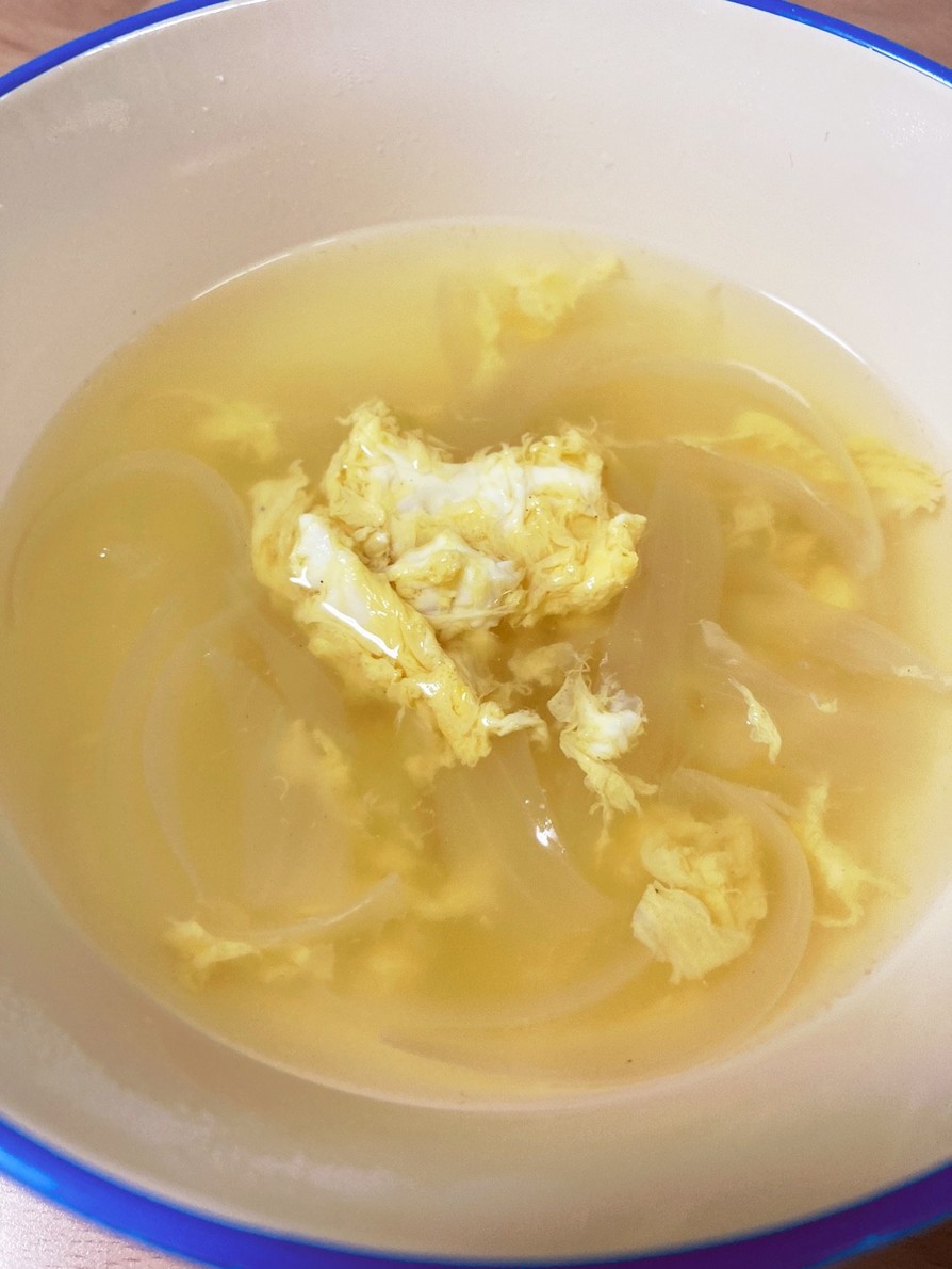 玉ねぎの中華スープ、かき玉汁の画像