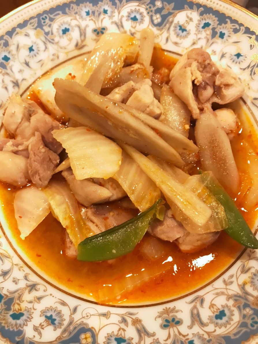 ごぼう鶏モモ白菜の中華炒めの画像