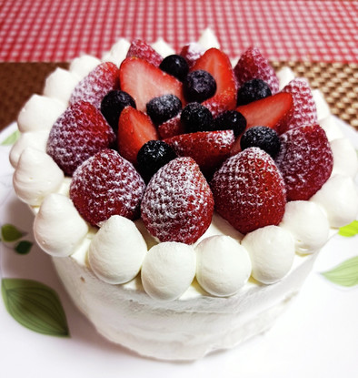 ★低糖質！苺の＊バースデーケーキ＊♪の写真