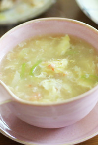 蟹入りかき玉とろみスープ