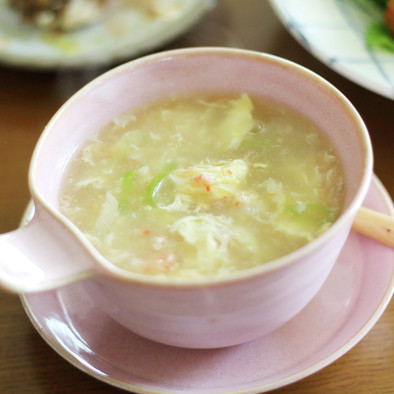 蟹入りかき玉とろみスープの写真