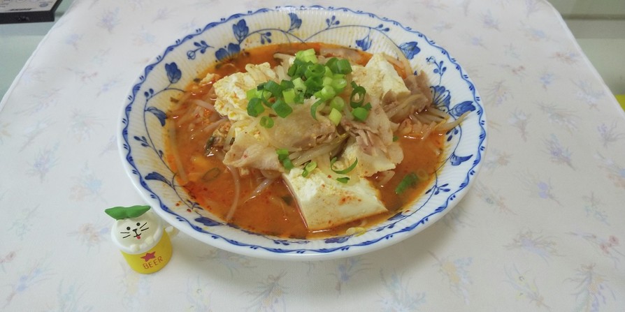 ☘️レンジでお手軽豚キムチ豆腐☘️の画像