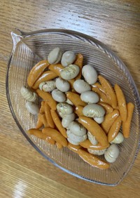 ヘルシーおつまみ☆炒り大豆＆柿の種