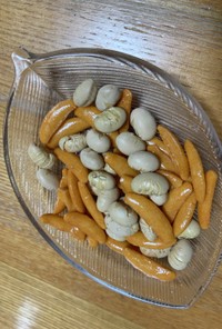ヘルシーおつまみ☆炒り大豆＆柿の種