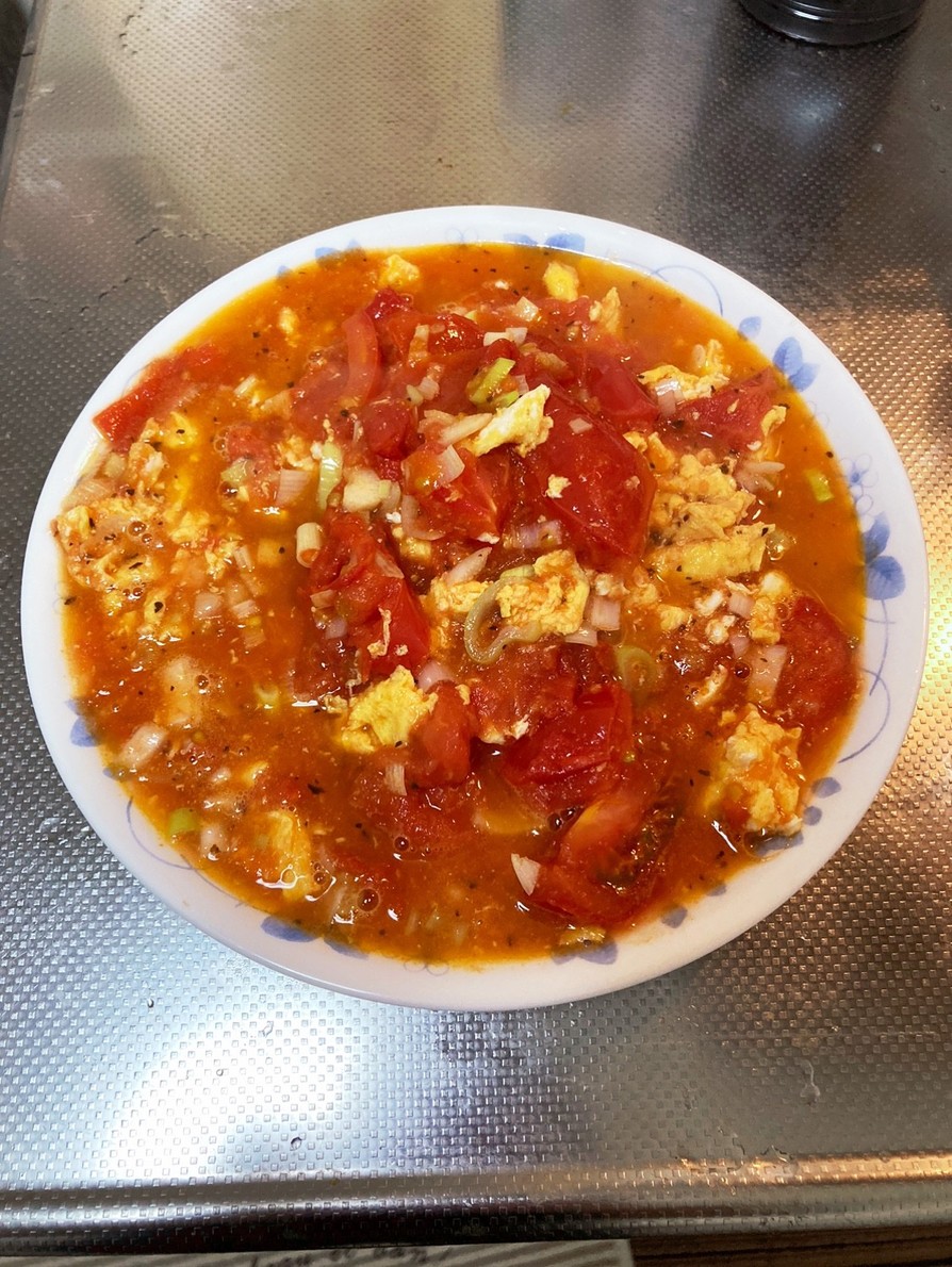 卵とトマトの中華炒め1の画像