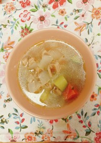 玉ねぎ麹と生姜麹の野菜たっぷりスープ