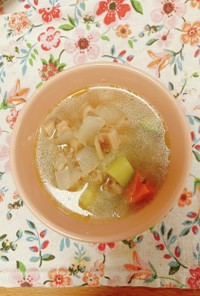 玉ねぎ麹と生姜麹の野菜たっぷりスープ