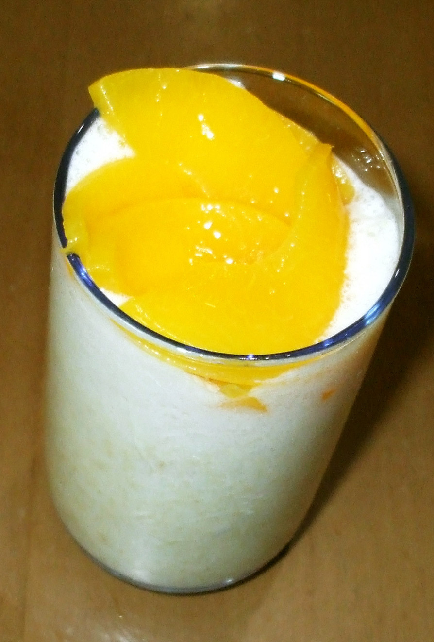 黄桃豆乳スムージー♪簡単咳咽の乾燥に薬膳の画像
