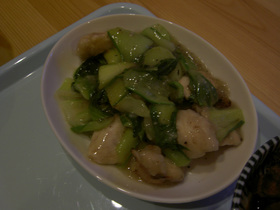 ムネ肉と青梗菜の中華風炒め