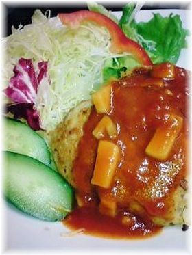 ~豆水煮でヘルシーハンバーグ❀~