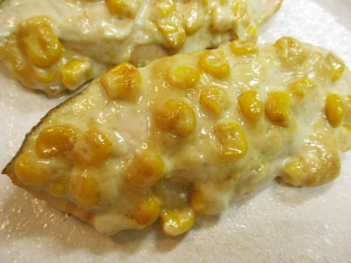 【給食】鮭のコーンマヨネーズ焼きの画像