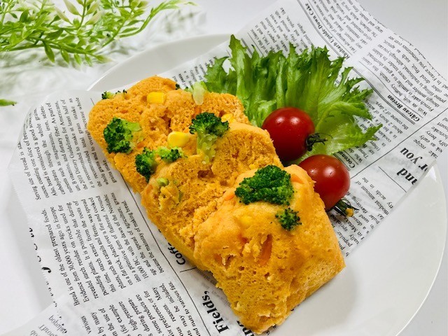 栄養◎野菜たっぷり蒸しパン(おから入）の画像