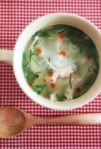ご飯&サラダチキンdeサムゲタン風スープ