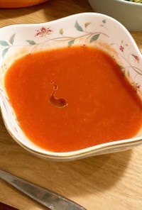 熟したトマトで【ガスパチョ風スープ】