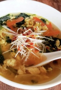 ふわトロたまごと野菜の中華スープ