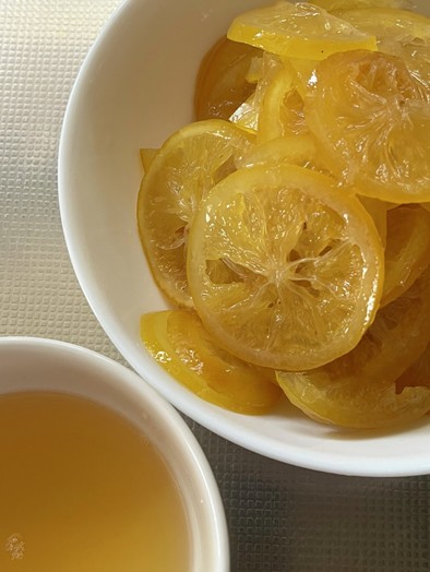 レモンシロップの残りレモンの砂糖煮の写真