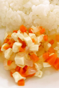 【保育園離乳中期】豆腐と野菜のやわらか煮