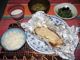 簡単♪炊飯器でご飯と一緒にホイル焼き