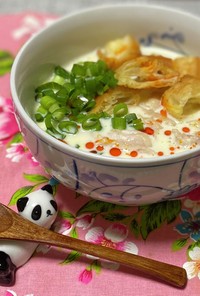 鹹豆漿（シェントウジャン）風の豆乳スープ
