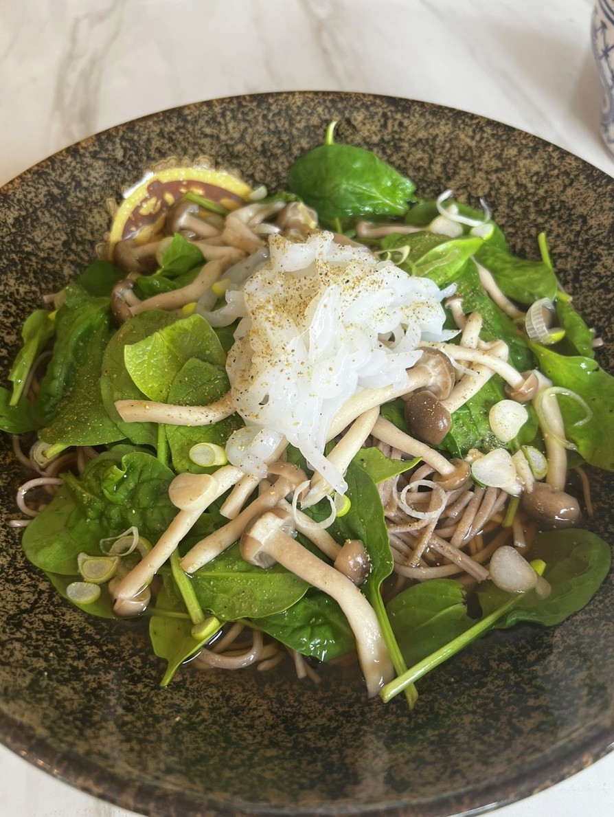 乗せるだけ！ぶっかけイカそうめん蕎麦の画像