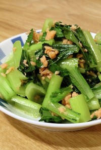 小松菜の鮭フレーク炒め：お弁当野菜おかず