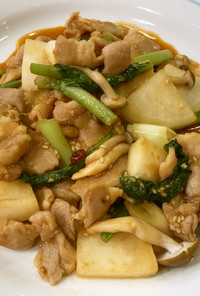 豚肉とカブの中華炒め
