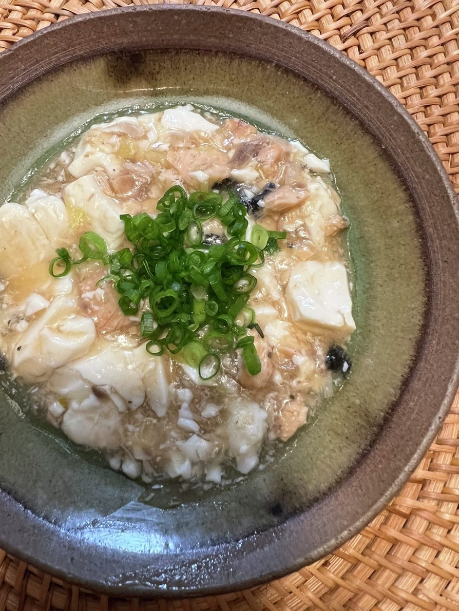 鮭缶と豆腐の中華風餡掛けの画像