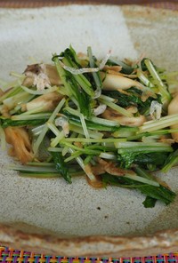 【骨を丈夫にする】水菜とアミエビの中華炒