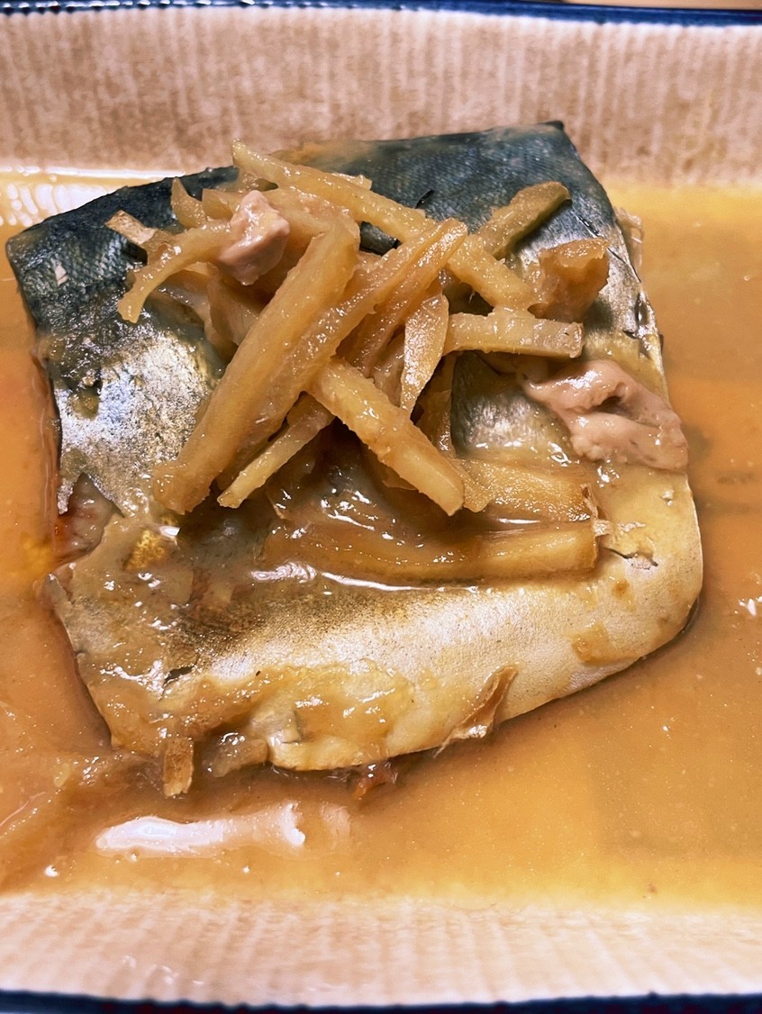 ふっくらした鯖の味噌煮の画像