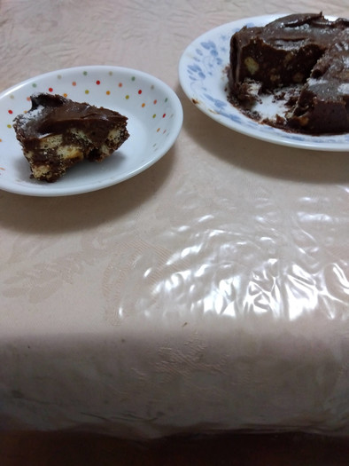 チョコレートビスケットケーキのレシピの写真