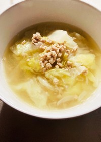 ロールキャベツ風スープ