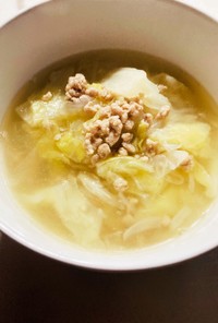 ロールキャベツ風スープ