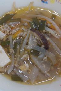 【給食】もやしと豆腐のごまスープ