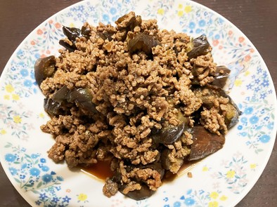 ナスとひき肉のケチャップソ－ス炒めの写真