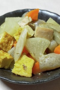 鶏肉と根菜の味噌煮