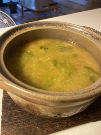 ウゴジクッ(韓国風はくさい菜の味噌汁)の写真
